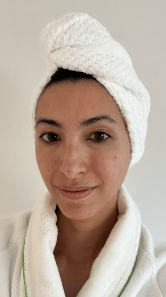 Pai wearing the Sachajuan Hair Towel